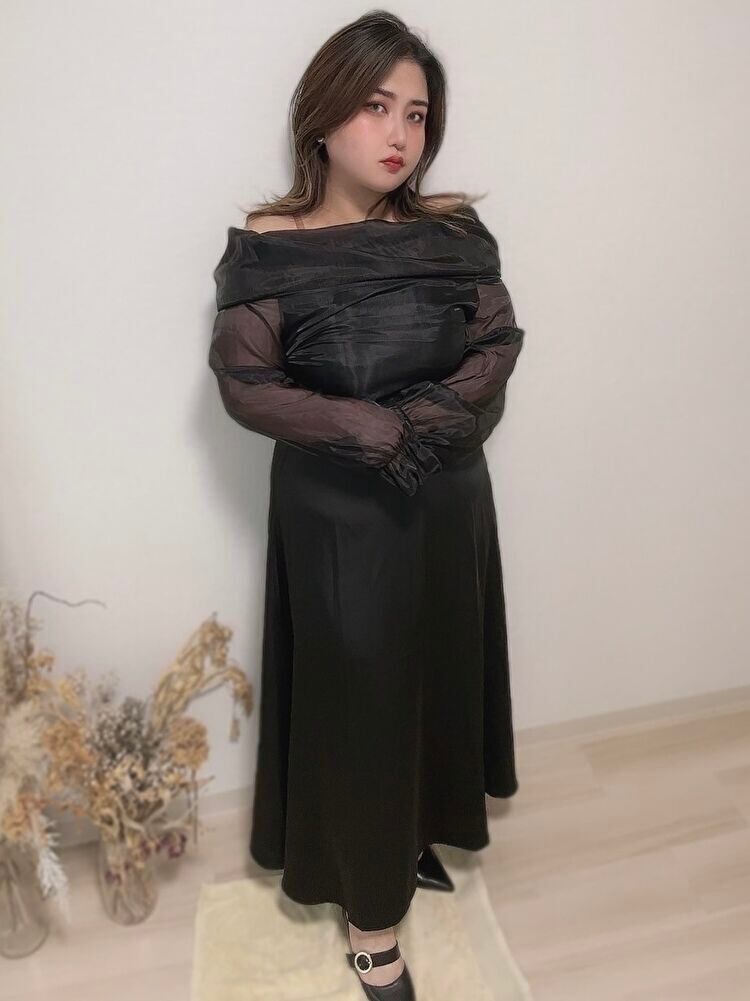 ハイウエストマキシ丈スカート カジュアルコーデ きれいめ ベーシック 大人 黒 人気 おすすめ 大きいサイズ 韓国 CH8508