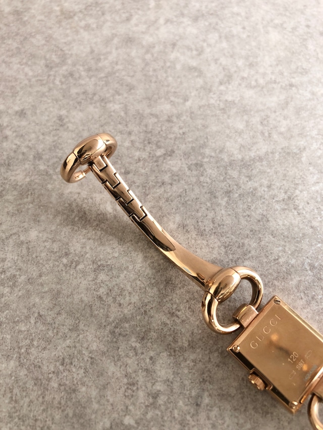 GUCCI グッチ GG 腕時計 ゴールド ホースビット ステンレススチール クォーツ YA120521 vintage ヴィンテージ オールド wtdb2a