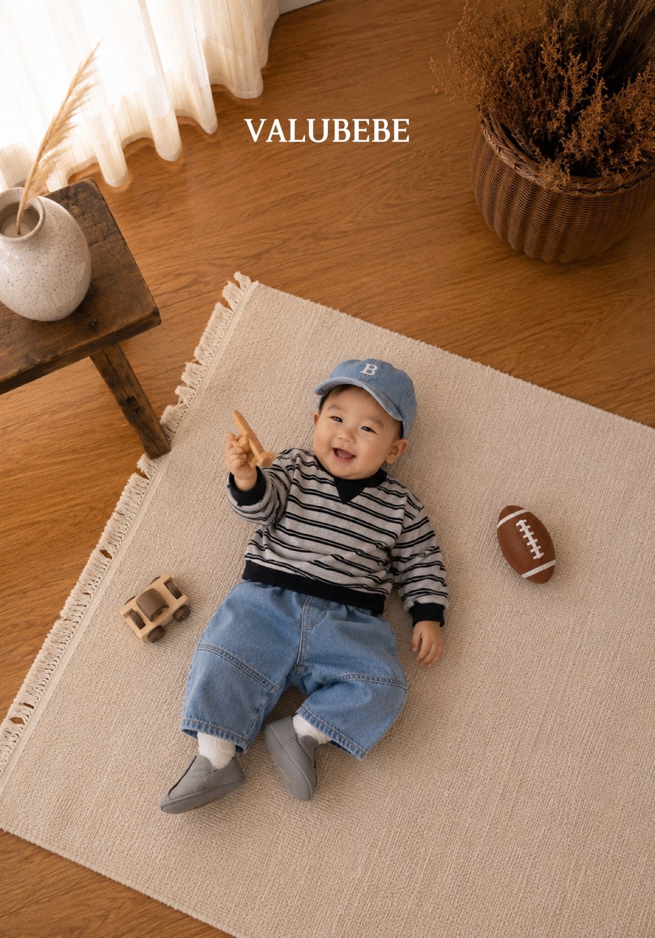 送料無料【予約】/ バンバンデニムパンツ /valubebe
