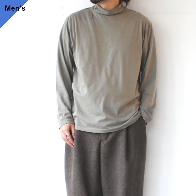 Siora コットンカシミヤモックネックTee L/S Cotton cashmere jersey mock-neck tee L/S