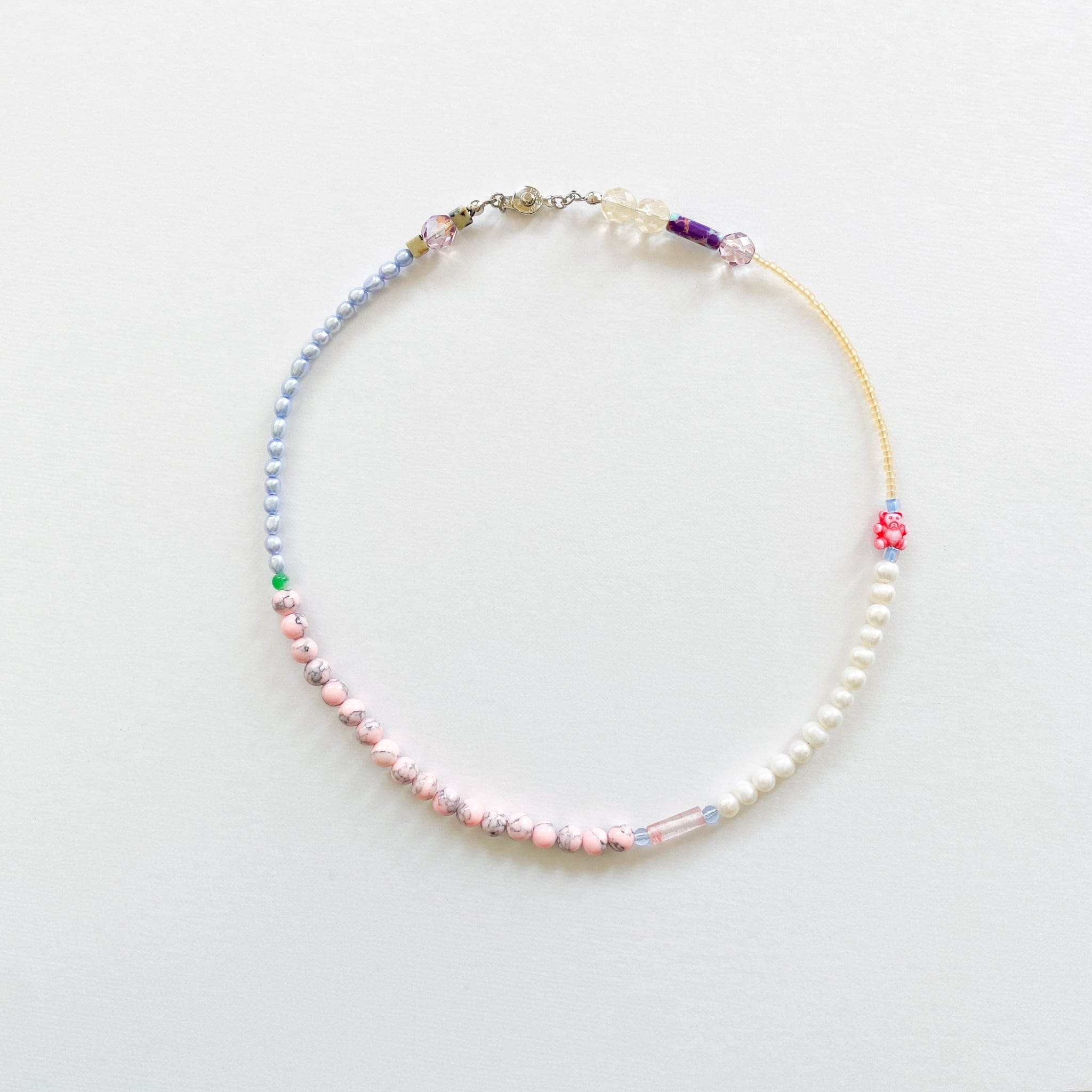 淡水パールとビーズのネックレス