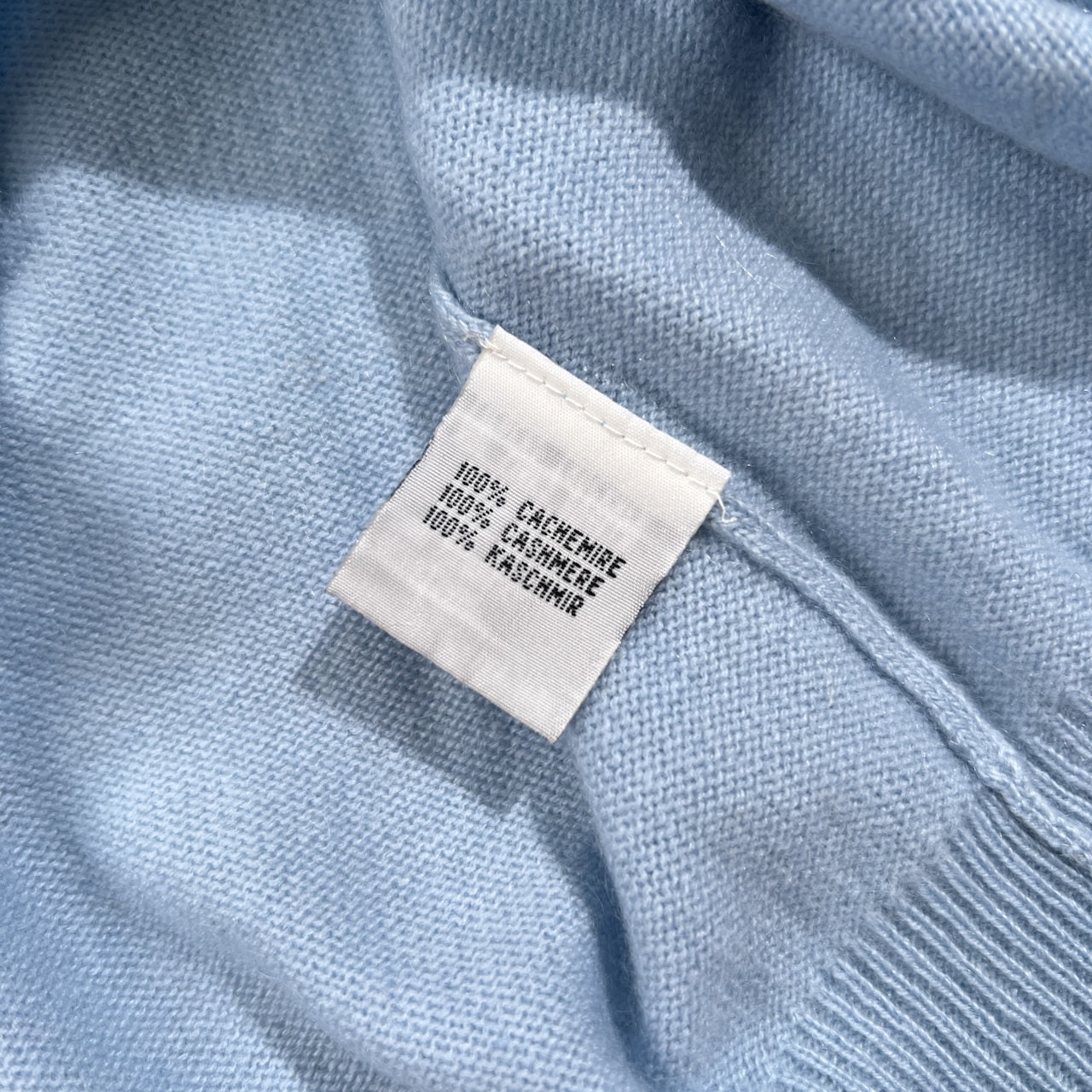 カシミヤ100% JODHPUR ジョードプル 半袖 カシミア ニット セーター サイズ 3 /水色/レディース/オールド/ビンテージ