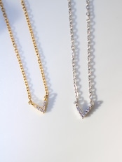 V zirconia necklace