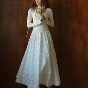 Lace Long Flare Dress F0200