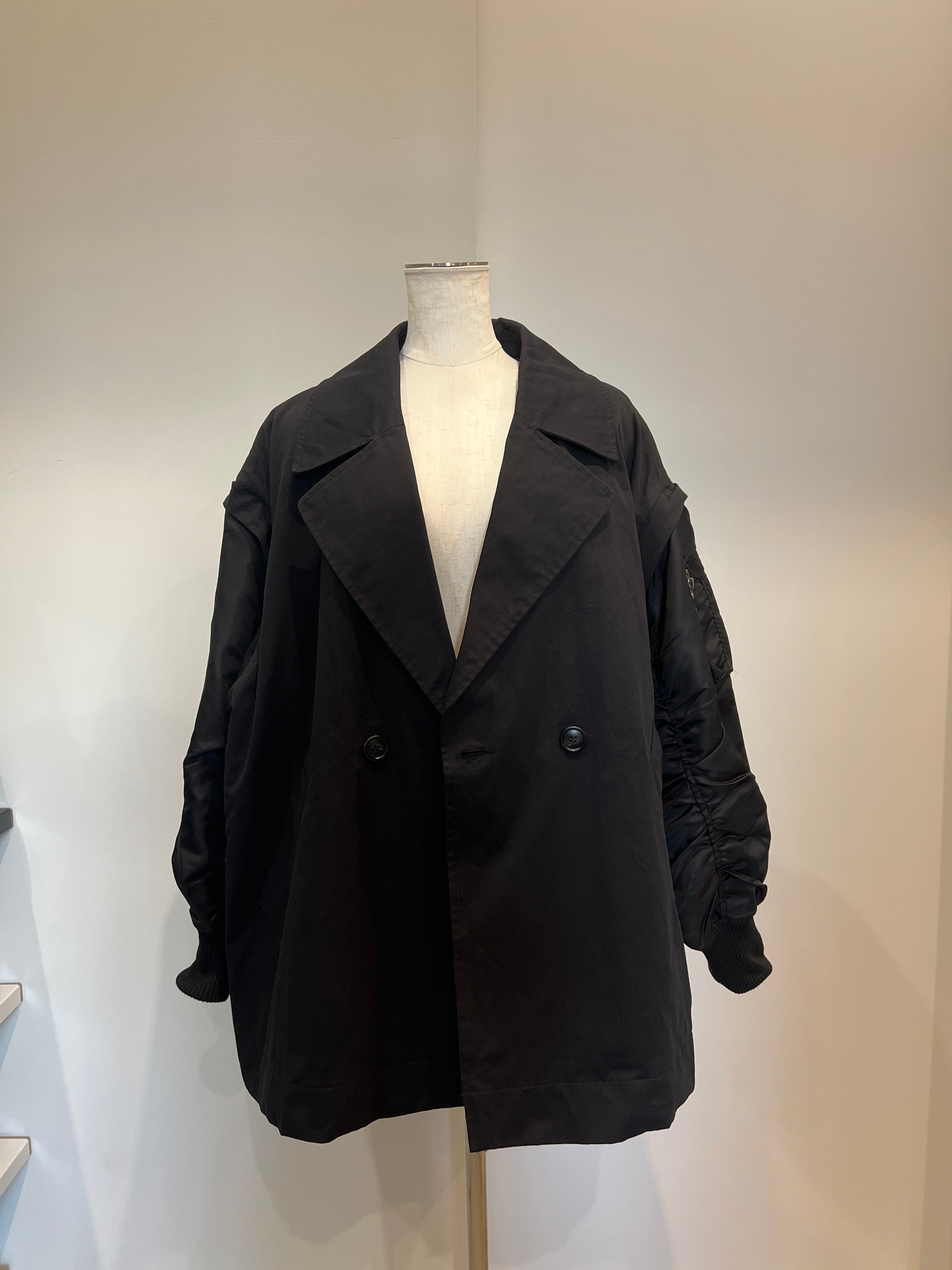 【SELECT】MA-1スリーブビッグカラーハーフコート 42-0186