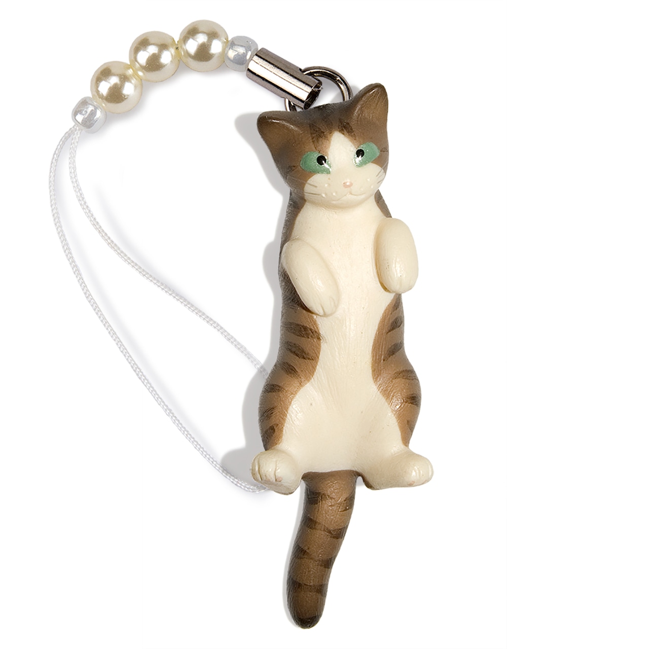 ペットラバーズ 猫どん LadyCat vol,7 キジトラ白 ビーズ ストラップ N-2703