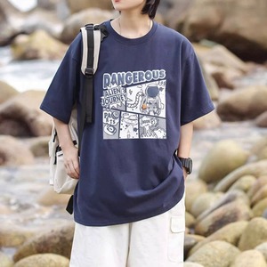 Letter print T-shirt A0124