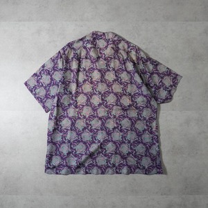 90s Polo by Ralph Lauren Silk open-collar shirt "made in USA"  Purple Paisley [L] 古着