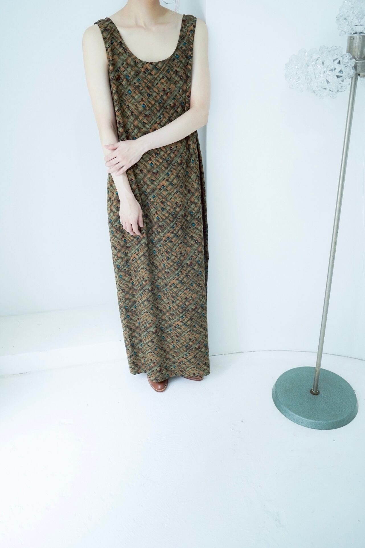 mosaic pattern long dress