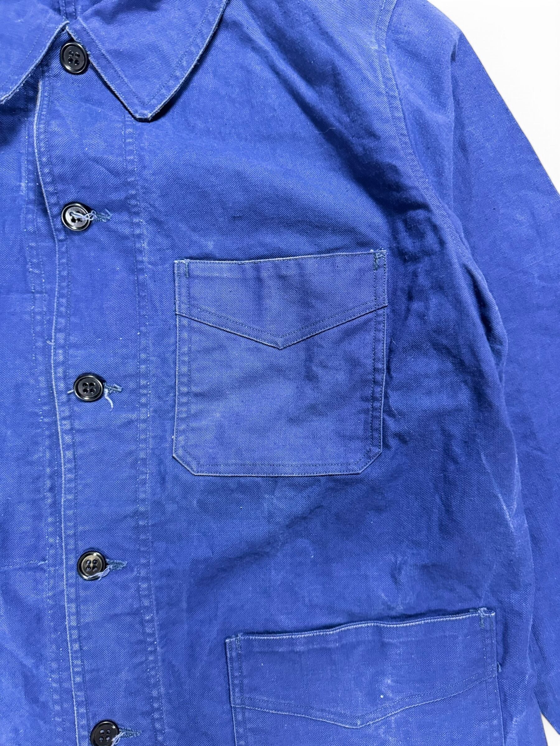 40s French Workwear Blue Cotton Twill Jacket | wardrobe