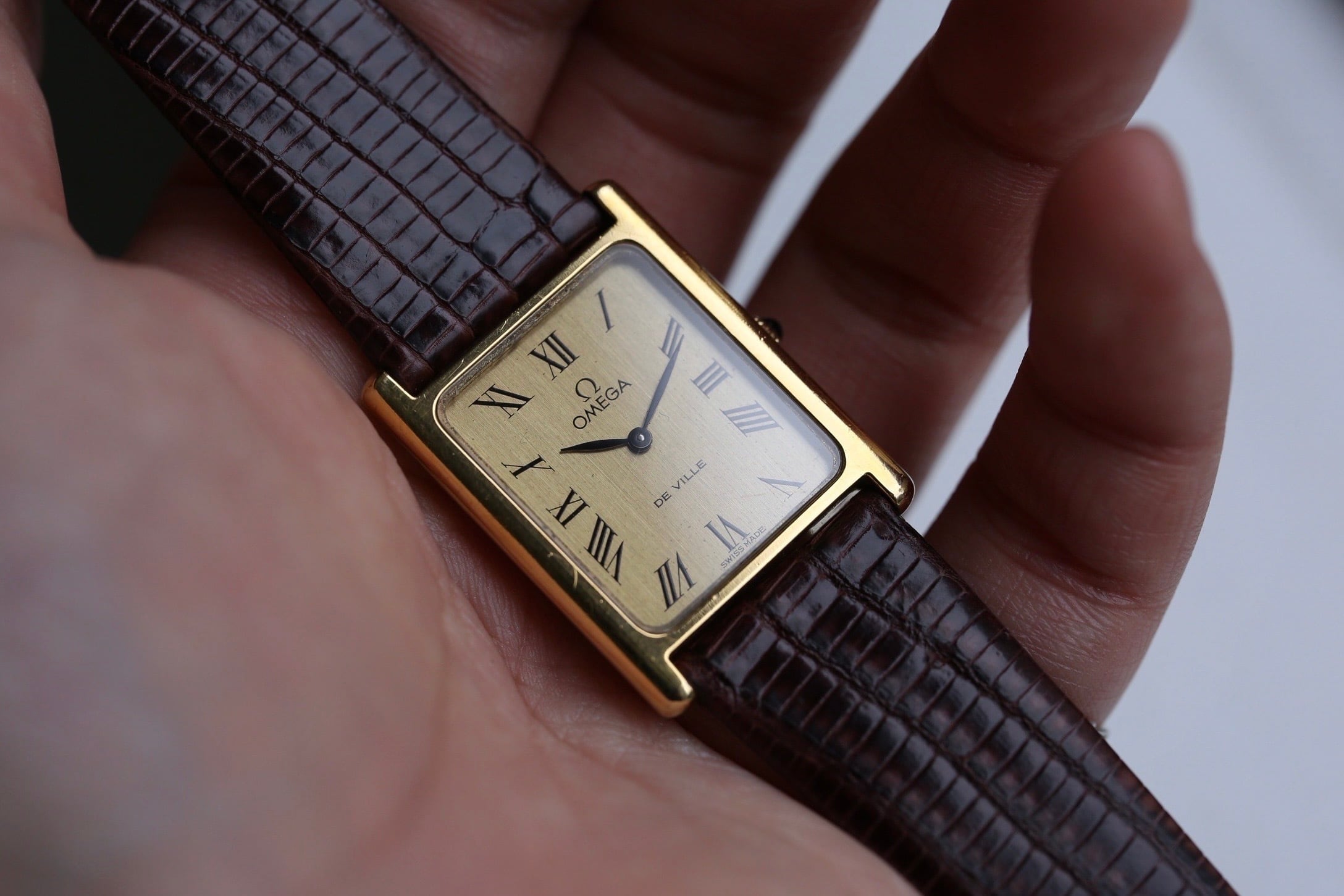 OMEGA】1975年製 デヴィル H型レクタンギュラー ローマンインデックス