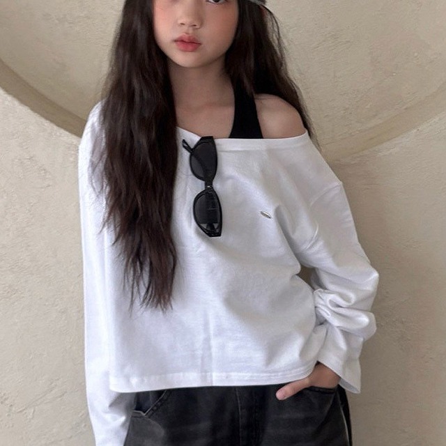 【予約】matilda&Lee アンバラオフT 26autumn 女の子　小学生　キッズ　韓国子供服　海外ファッション　nicoru. ニコル　子供服