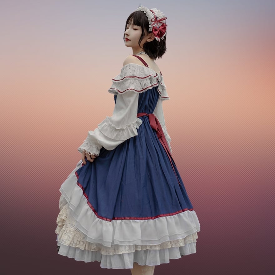 【月末セール】コスプレ 仮装 ゴスロリ ロリータドレス 白雪姫 フルセット Amazon.co.jp: [SSUPTEMBER2] ワンピース ロリータ 長袖