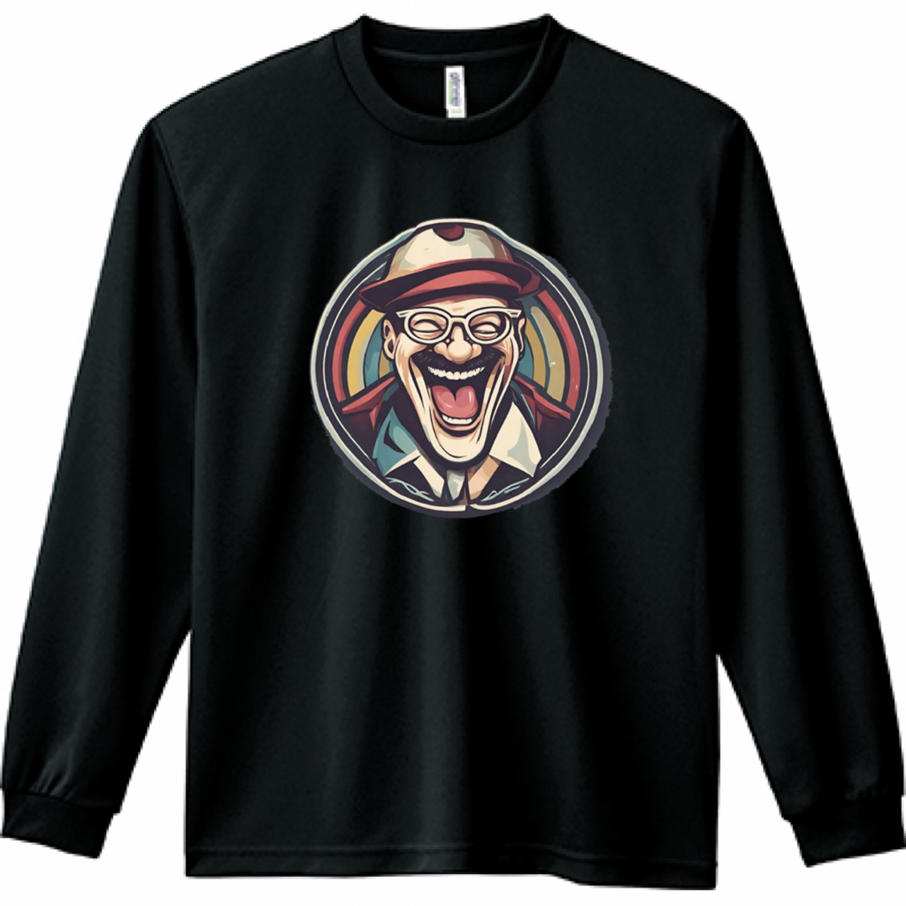 おとれんのおもしろパロディロゴデザイン長袖Tシャツコレクション(黒 