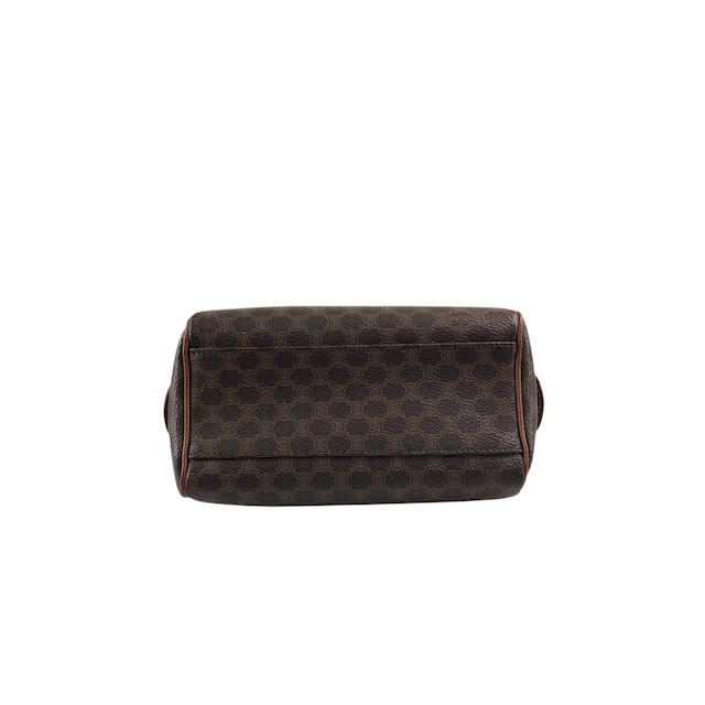 CELINE セリーヌ マカダム ショルダーバッグ ブラウン PVCレザー 2WAY ミニバッグ vintage ヴィンテージ オールド nvyja5