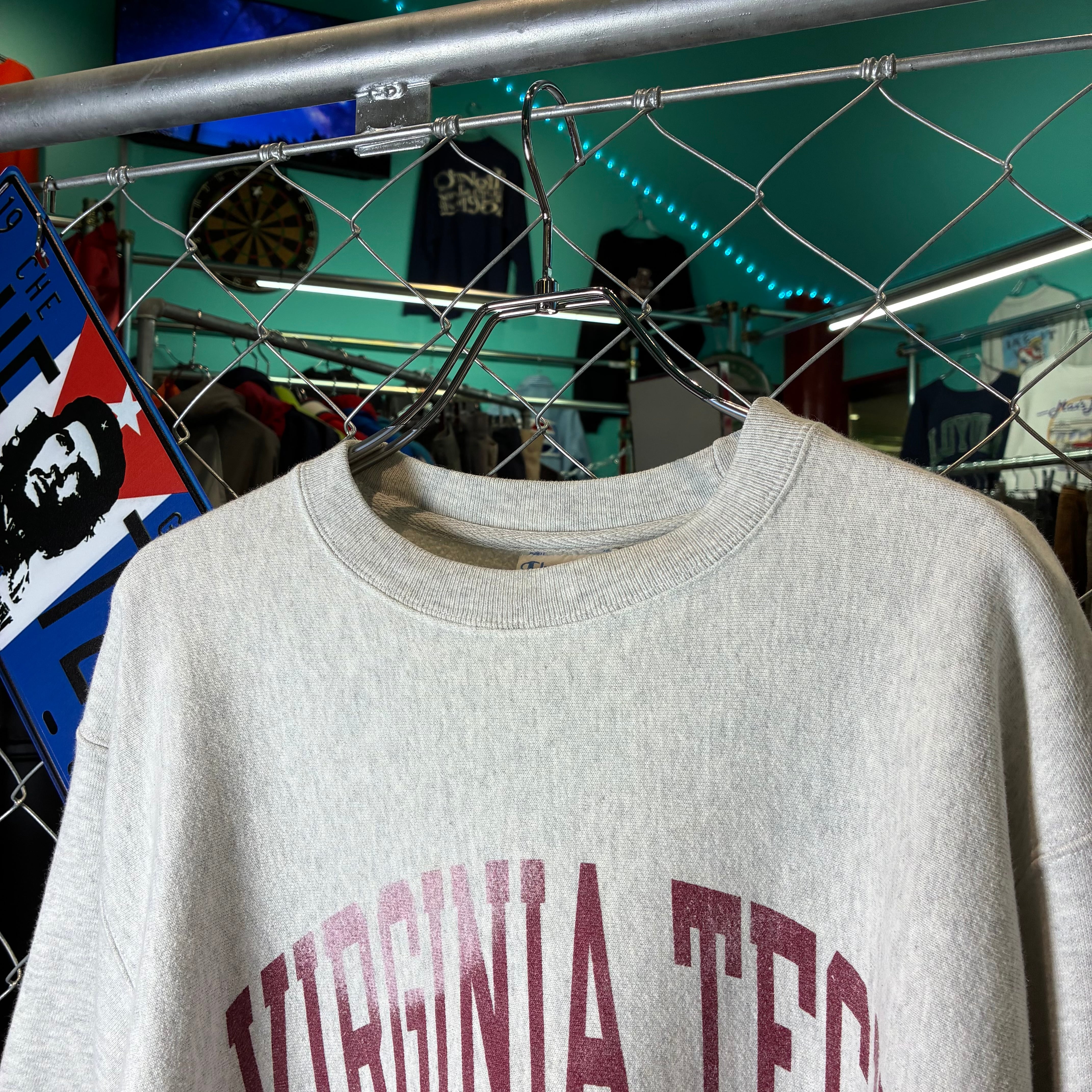 Champion REVERSE WEAVE スウェット VIRGINIA TECH グレー M | 古着屋