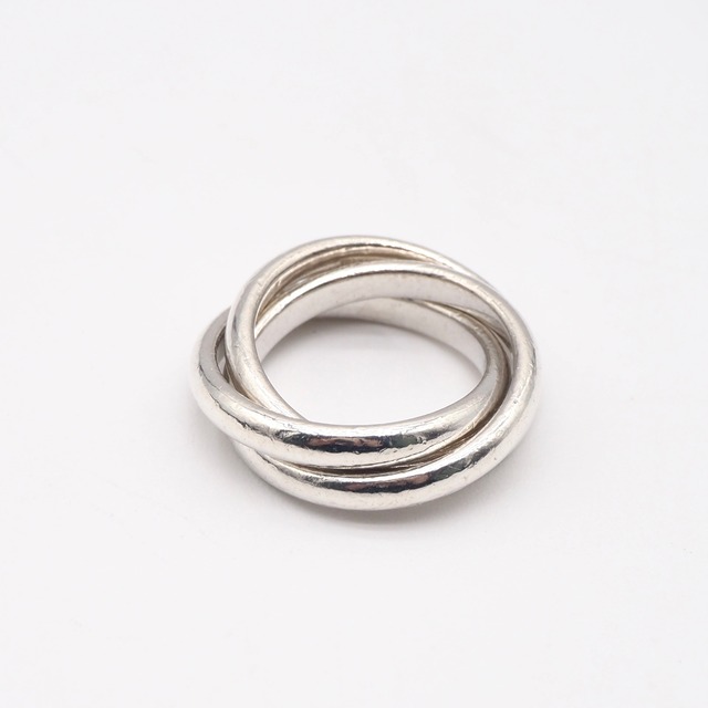 Tiffany&Co.約9号 3連 リング シルバー925 ティファニー