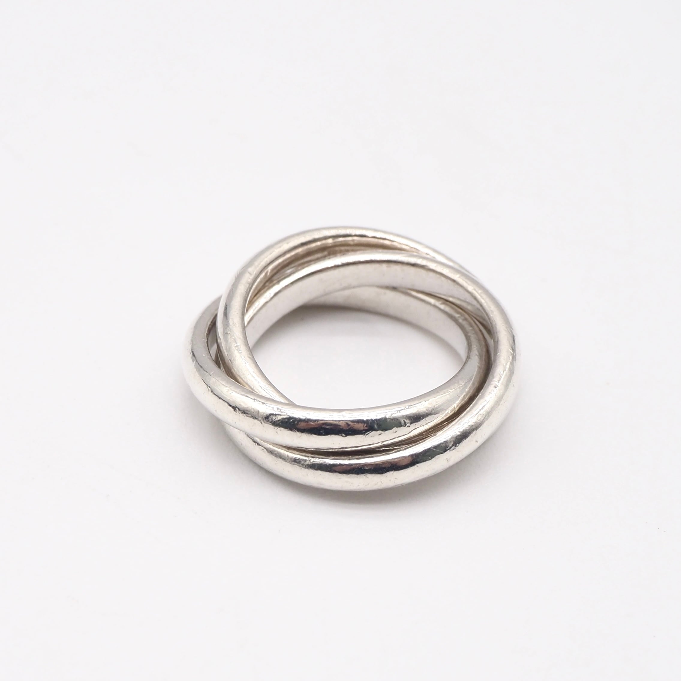 Tiffany&Co.約9号 3連 リング シルバー925 ティファニー