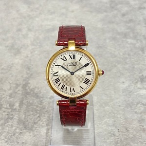 Cartier カルティエ マストヴァンドーム 150周年 GP革 QZ クォーツ 7318-202205