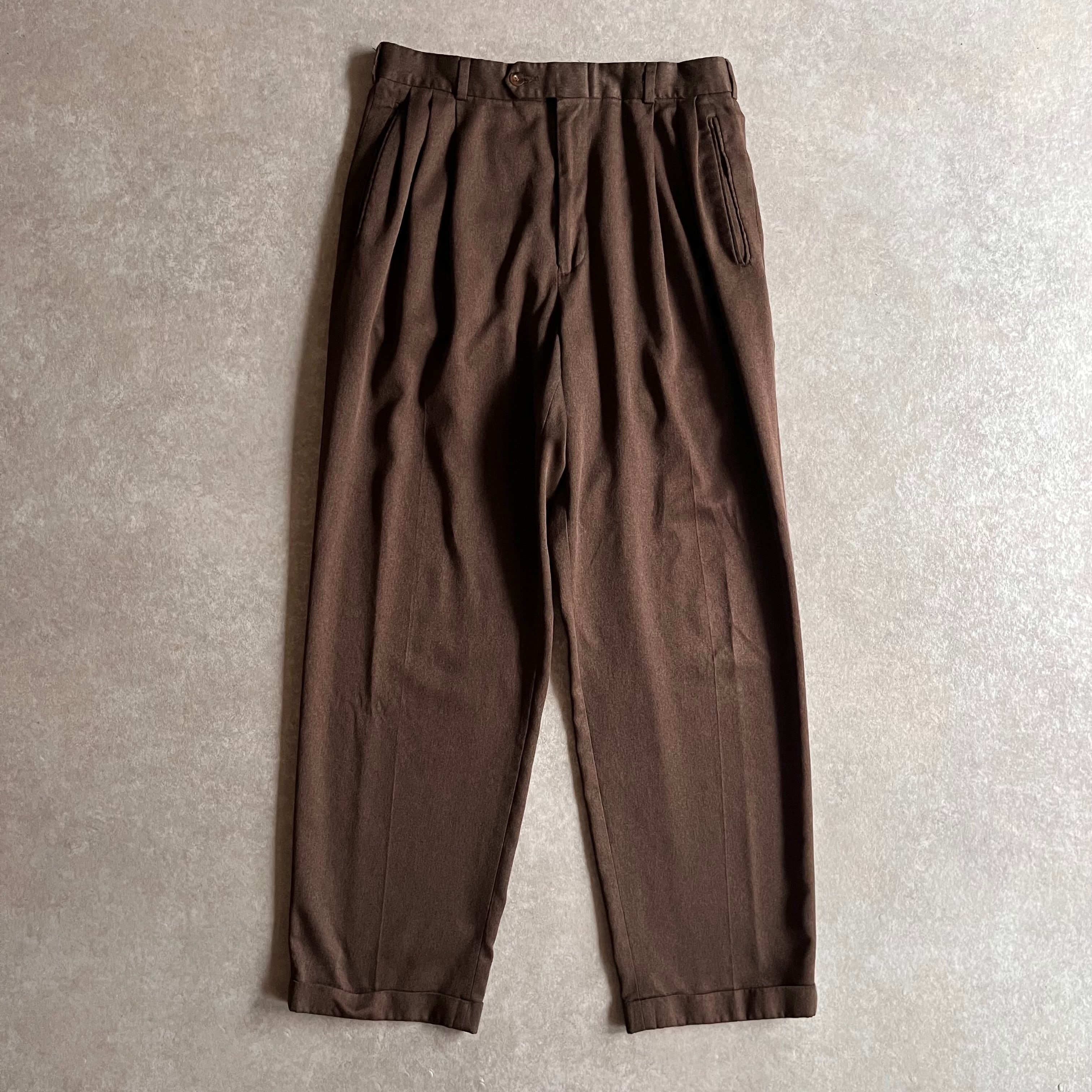 1990s~ Slates 3Tuck Slacks W32 L32 G960