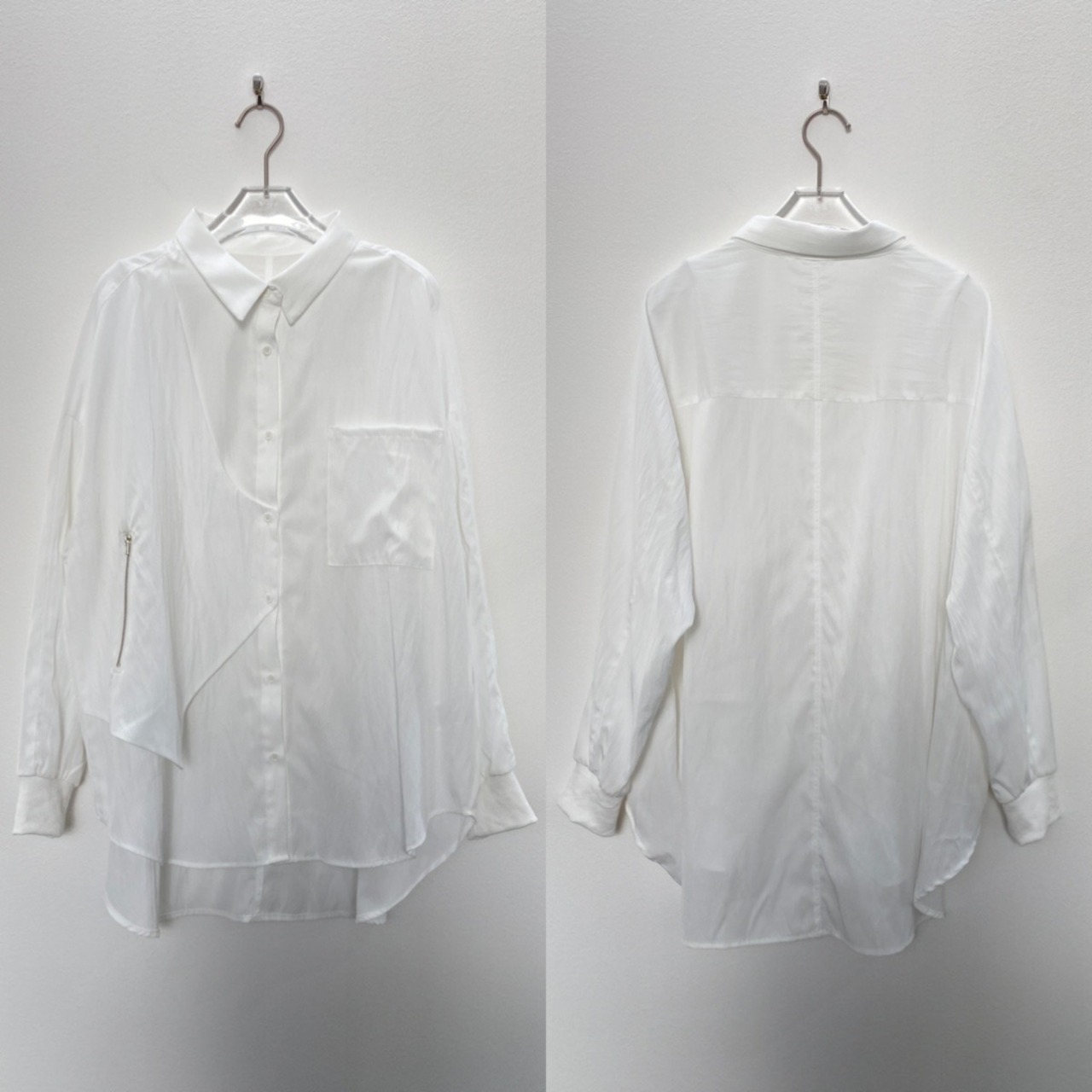 zipデザインオーバーSH/オフホワイト