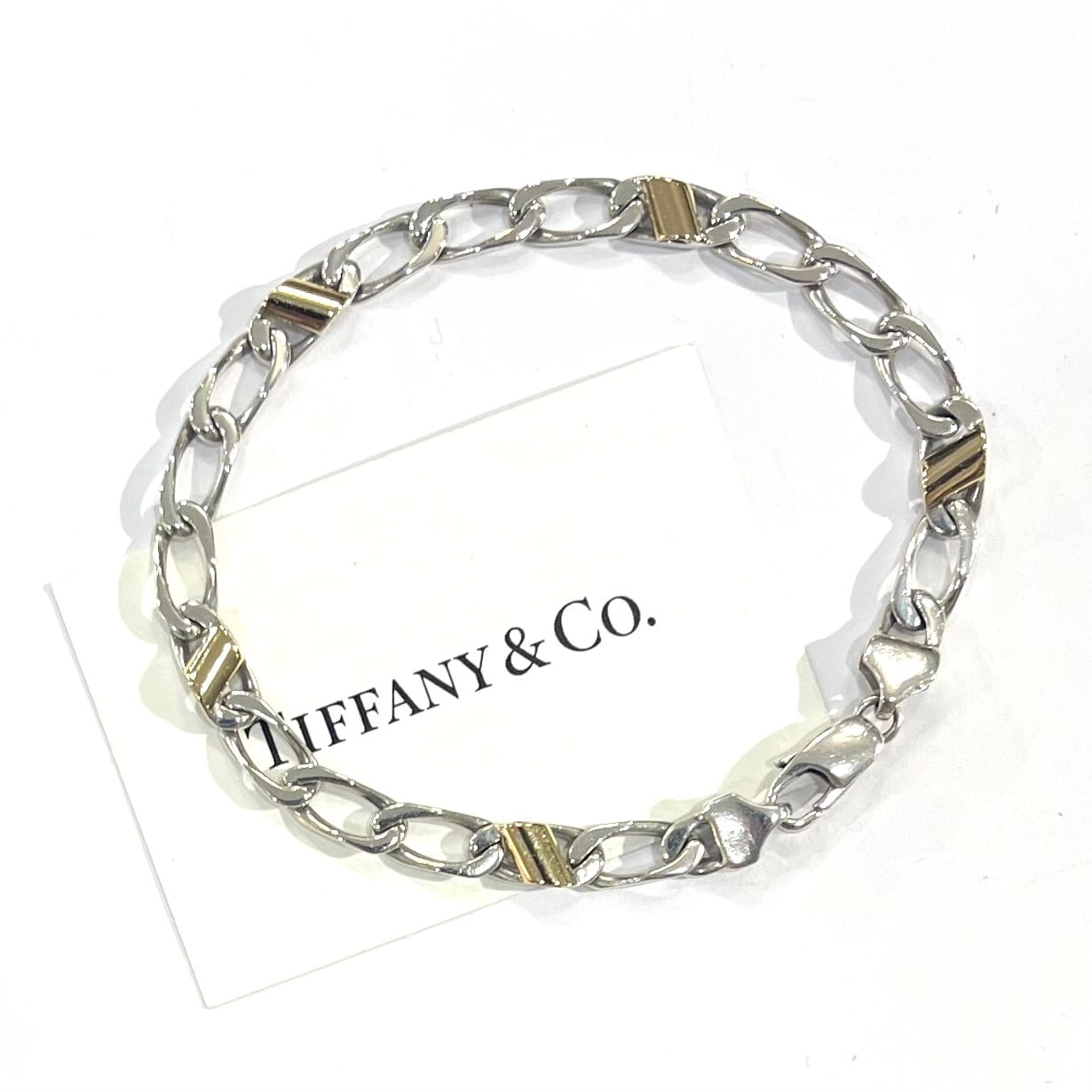TIFFANY&CO.】 2753 18k コンビカラーブレスレット シルバー925×18KYG