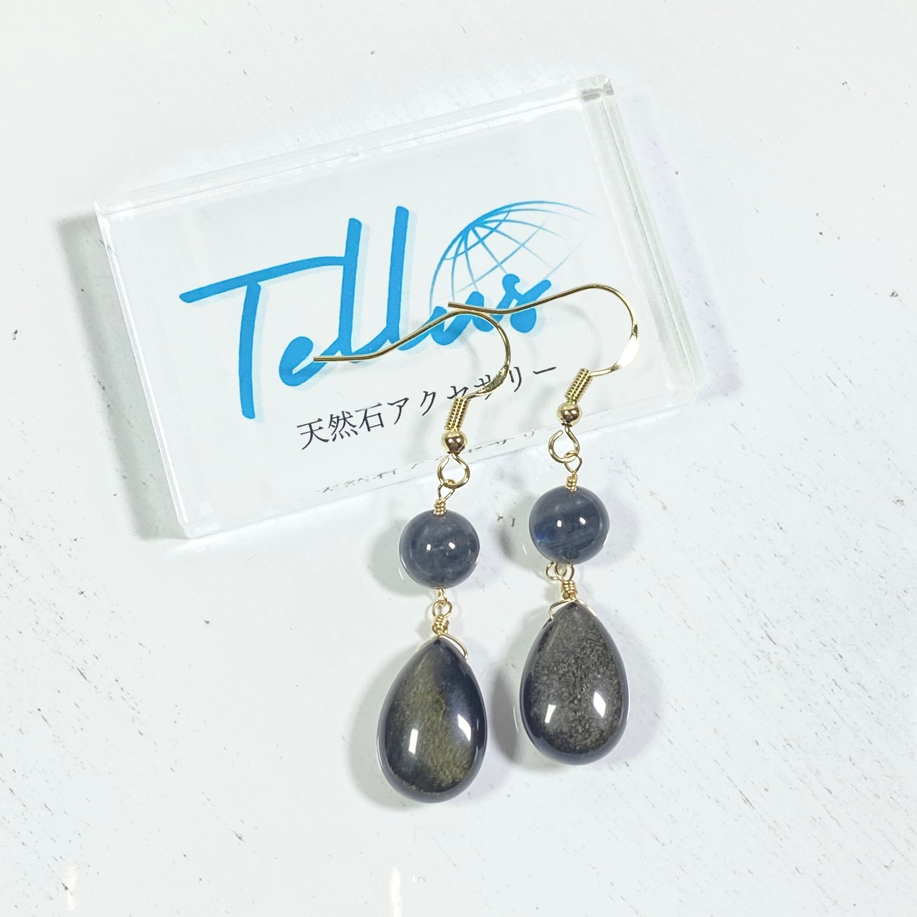 14kgfオーロラミスティックトパーズピアス/イヤリング ミスティック