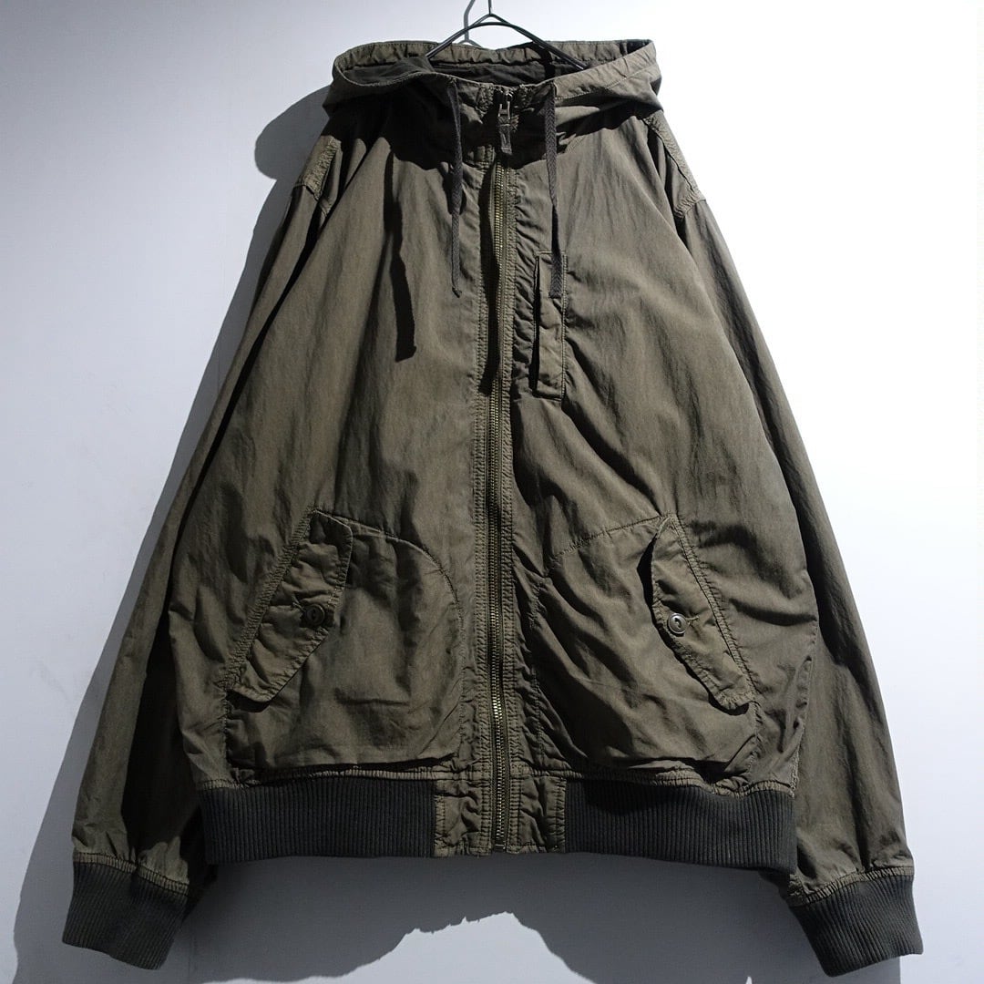 00s "GAP" Dark Green Nylon Zip Jacket