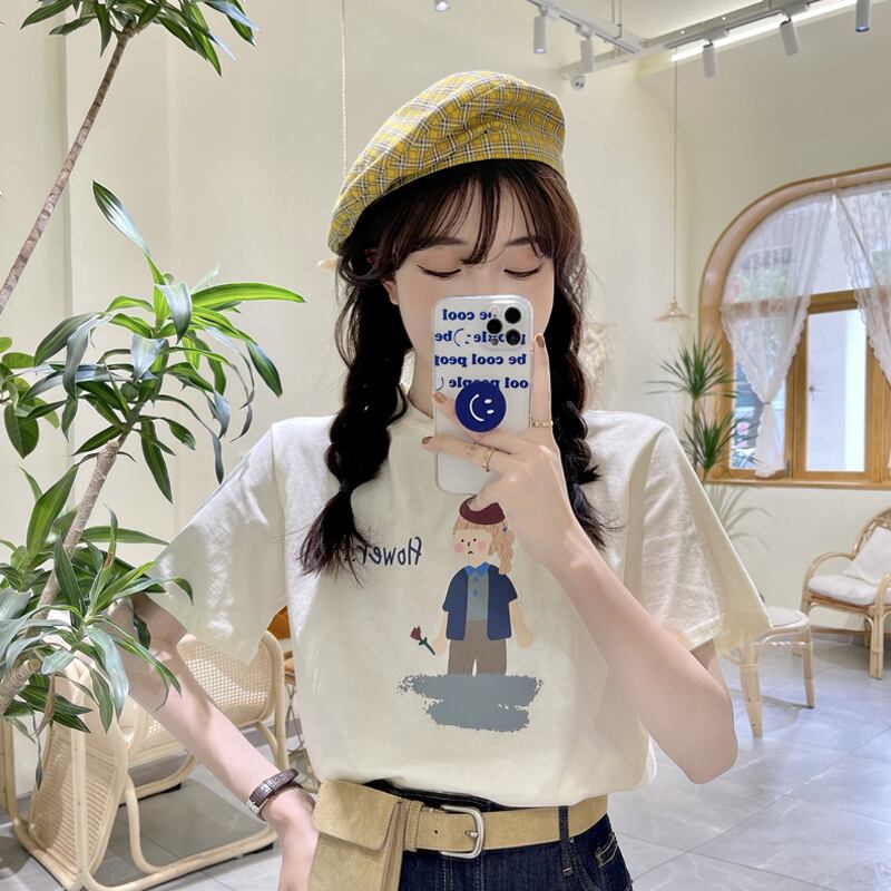 スタンダードTシャツ サマールーズ コットン レトロ 夏物 試着室12188825565