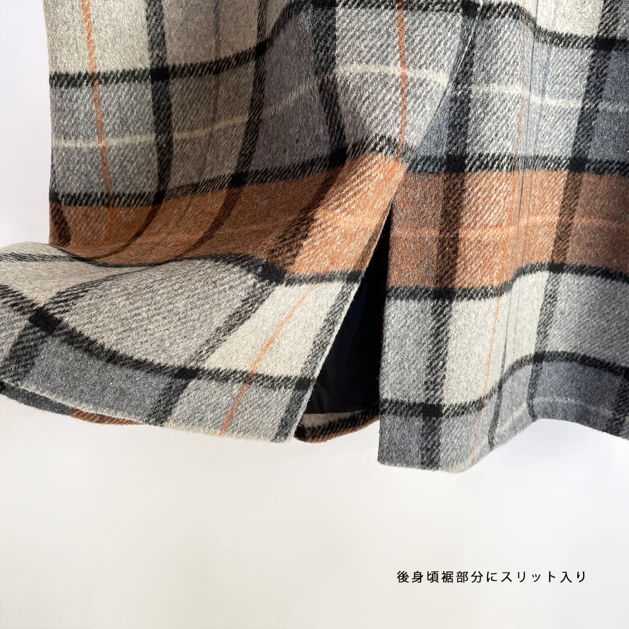 Woolly check chester coat