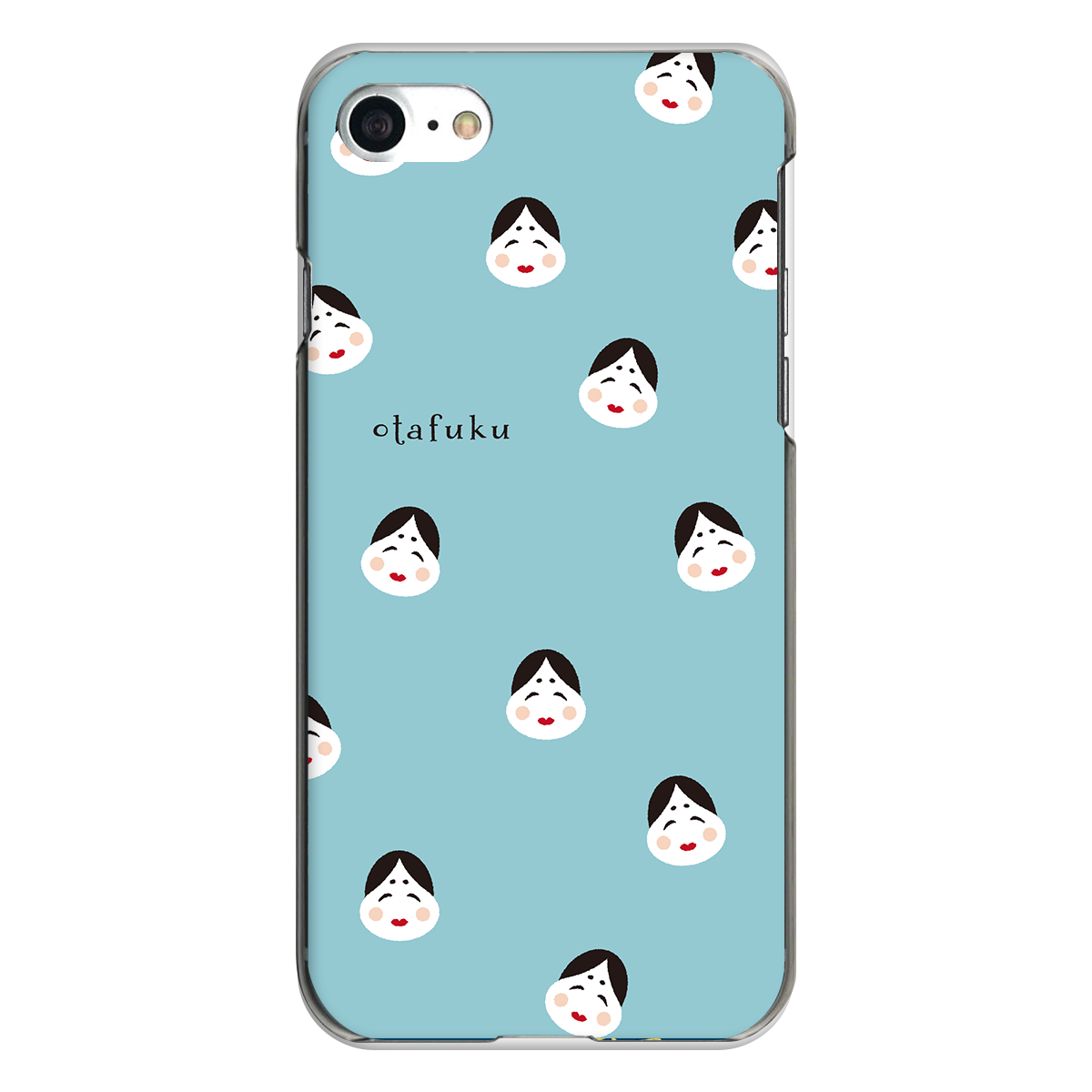 iPhone対応 スマホ ハードケース クリア お多福 いっぱい 民芸 デザイナーズ 【iPhone17 / iPhone16e / AQUOS / Xperia 他 iPhone / Android ほぼ全機種対応】 |desr2540