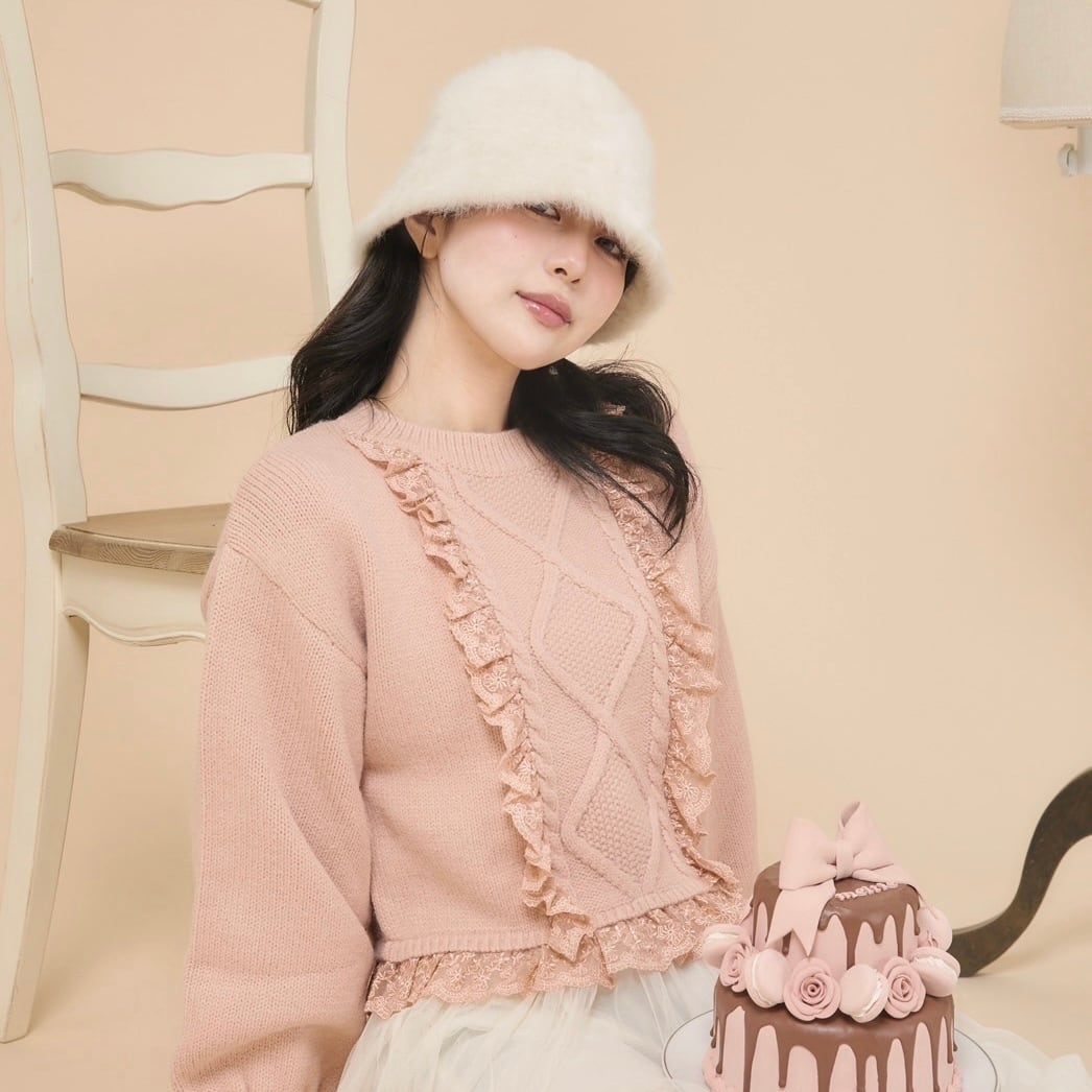 Mel. fur bucket hat-BEIGE