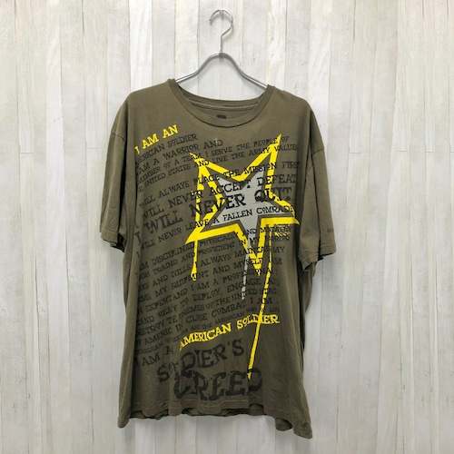 古着 送料無料 U.S.ARMYプリント　アメリカ陸軍アーミーロゴプリントTシャツ