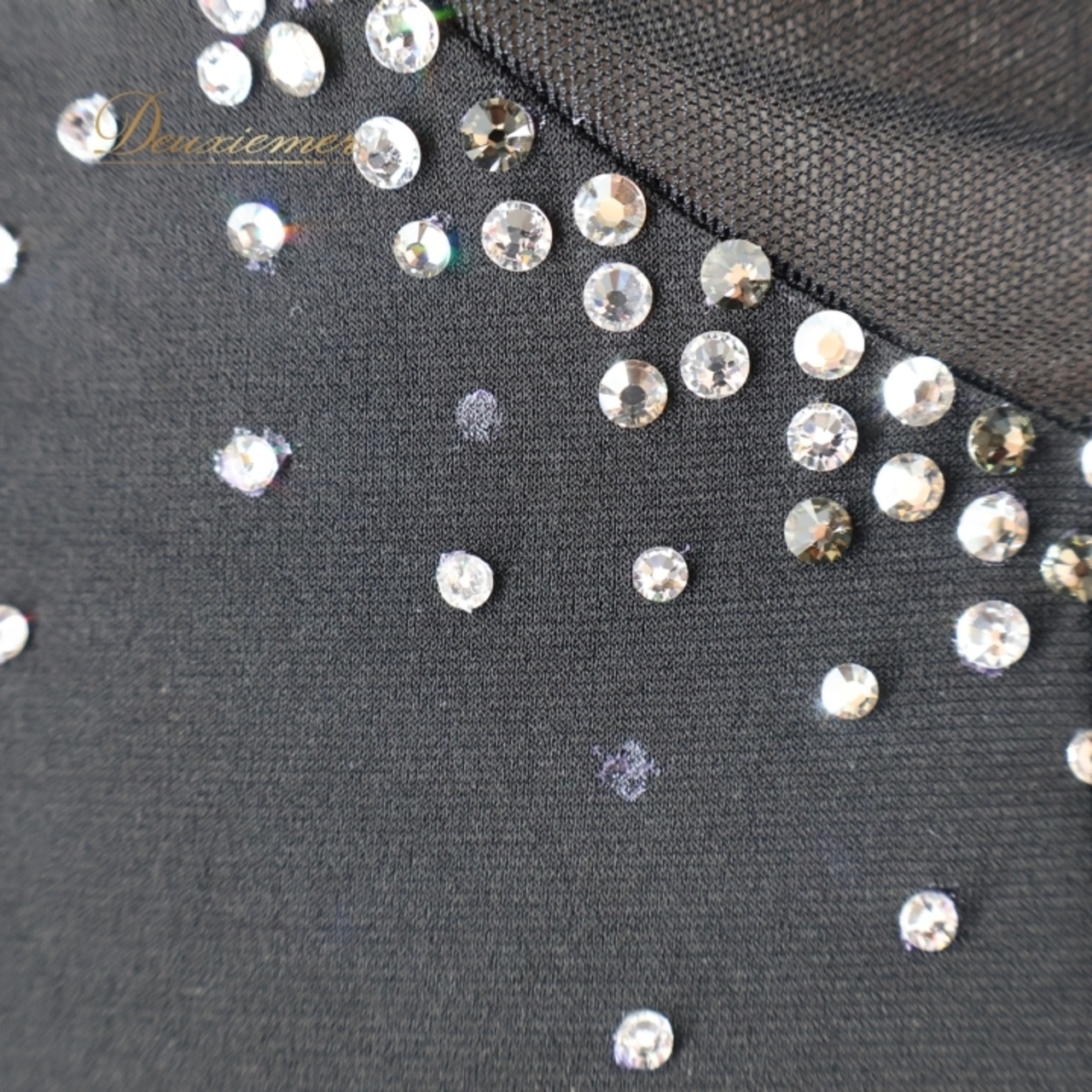 ダンス 衣装 トップス レオタード ブラック系 チャコット Chacott 黒 ベルト 新体操 社交ダンス フィギュアスケート ラインストーン キラキラ レース 花柄 メッシュ生地 上品 セット 長袖 透け感 ダンス衣装 ステージ イベント 競技 競技用