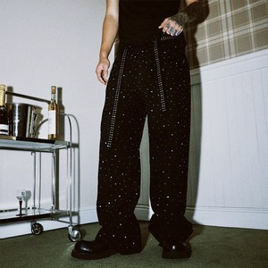 【DRIP6764】South Full Dia Loose Straight Pants