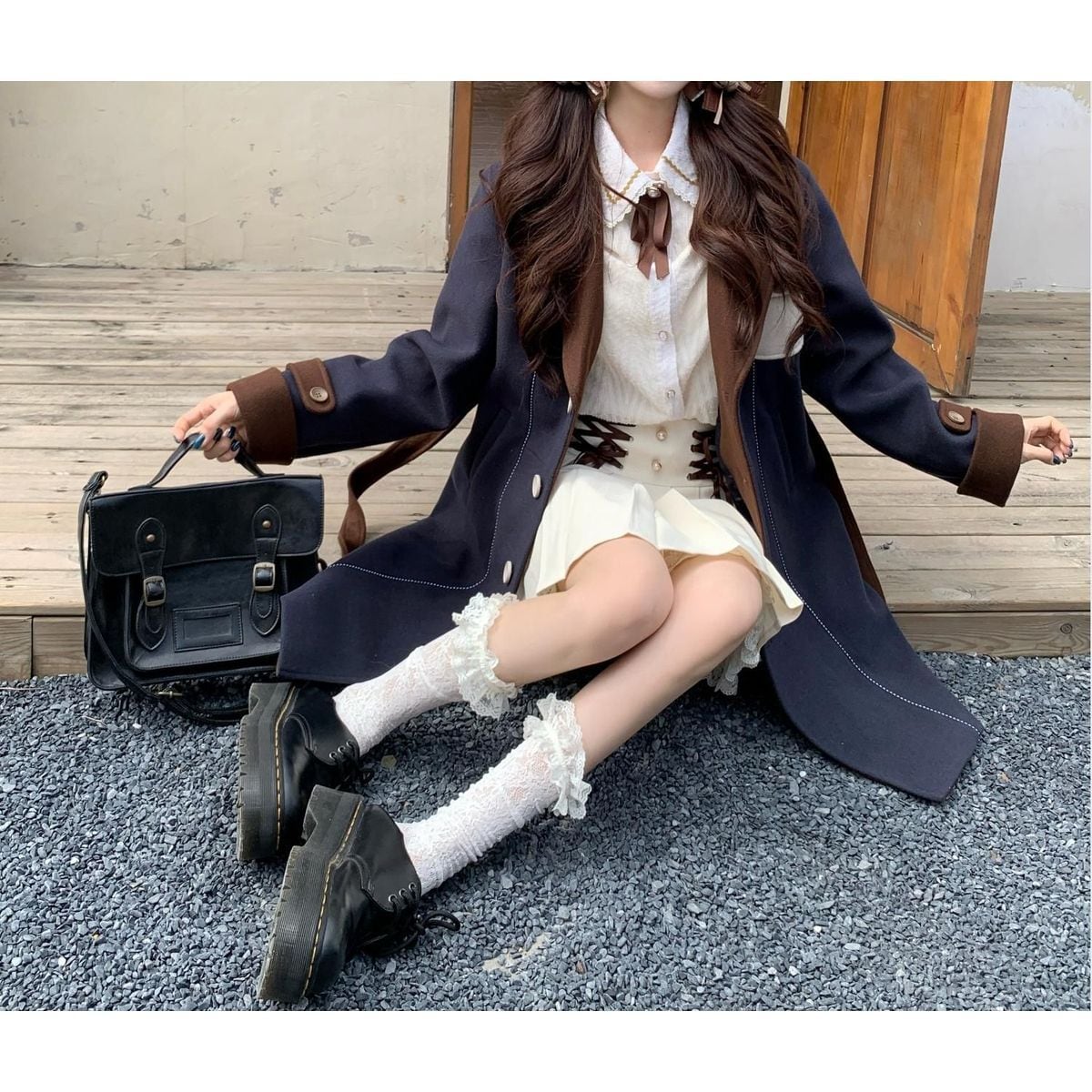 学園風ネイビー×ブラウンコート | Maiden's Rêve