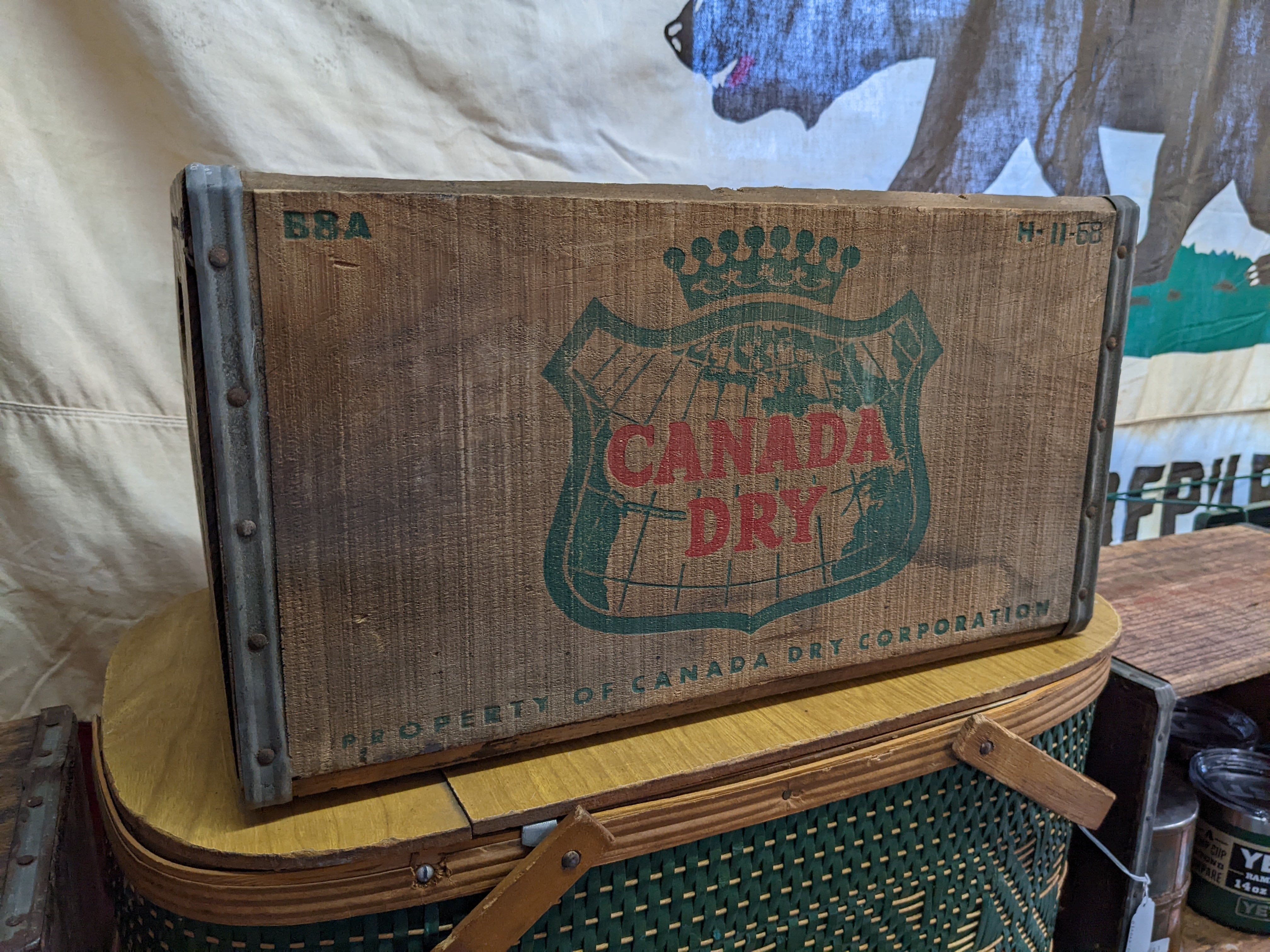 Vintage CANADA DRY Crate Wood Box ビンテージ ウッドボックス Vintage CANADA DRY Crate Wood Box ビンテージ ウッドボックス