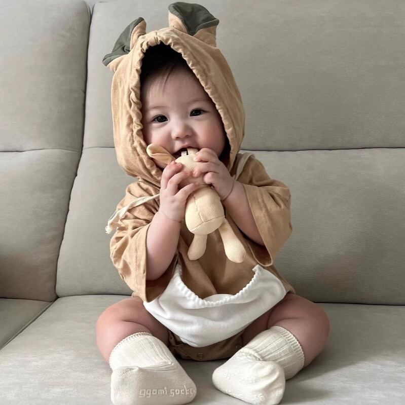 【BABY】韓国風 可愛い動物柄ロンパース