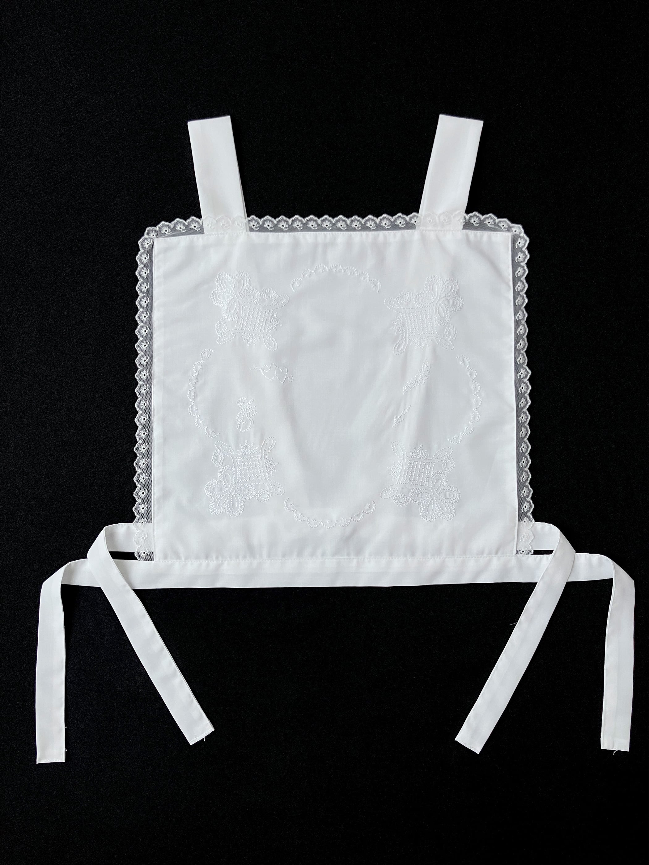 【受注】Sketched Lace Apron top