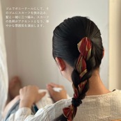 No.03 | リサイクルサリー　シュシュ＆ミニ三角スカーフ