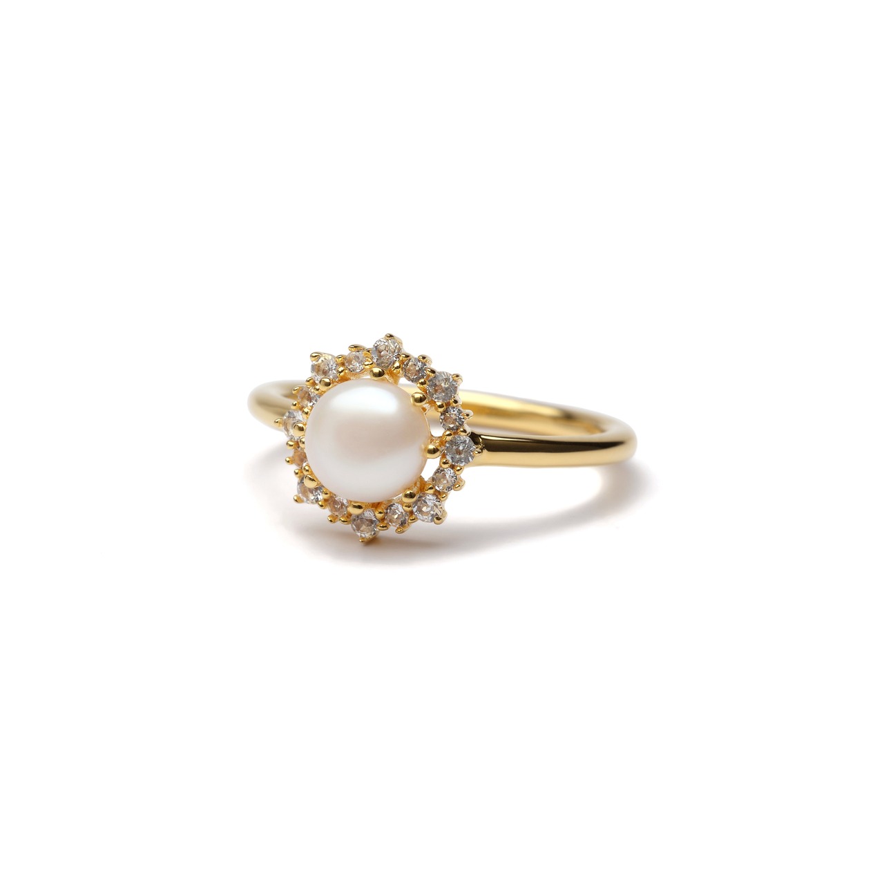 S925 DECORATIVE PEARL RING