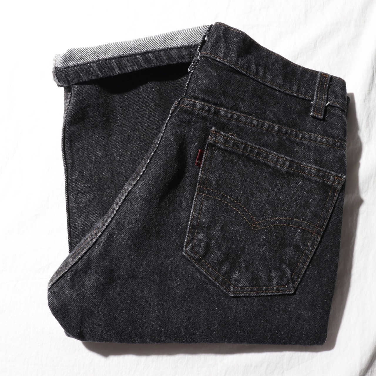 極美品 30×30 裾上げ済 Levi’s 505 USA 99年 先染め ブラックデニムパンツ リーバイス