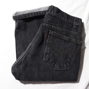 極美品 30×30 裾上げ済 Levi’s 505 USA 99年 先染め ブラックデニムパンツ リーバイス