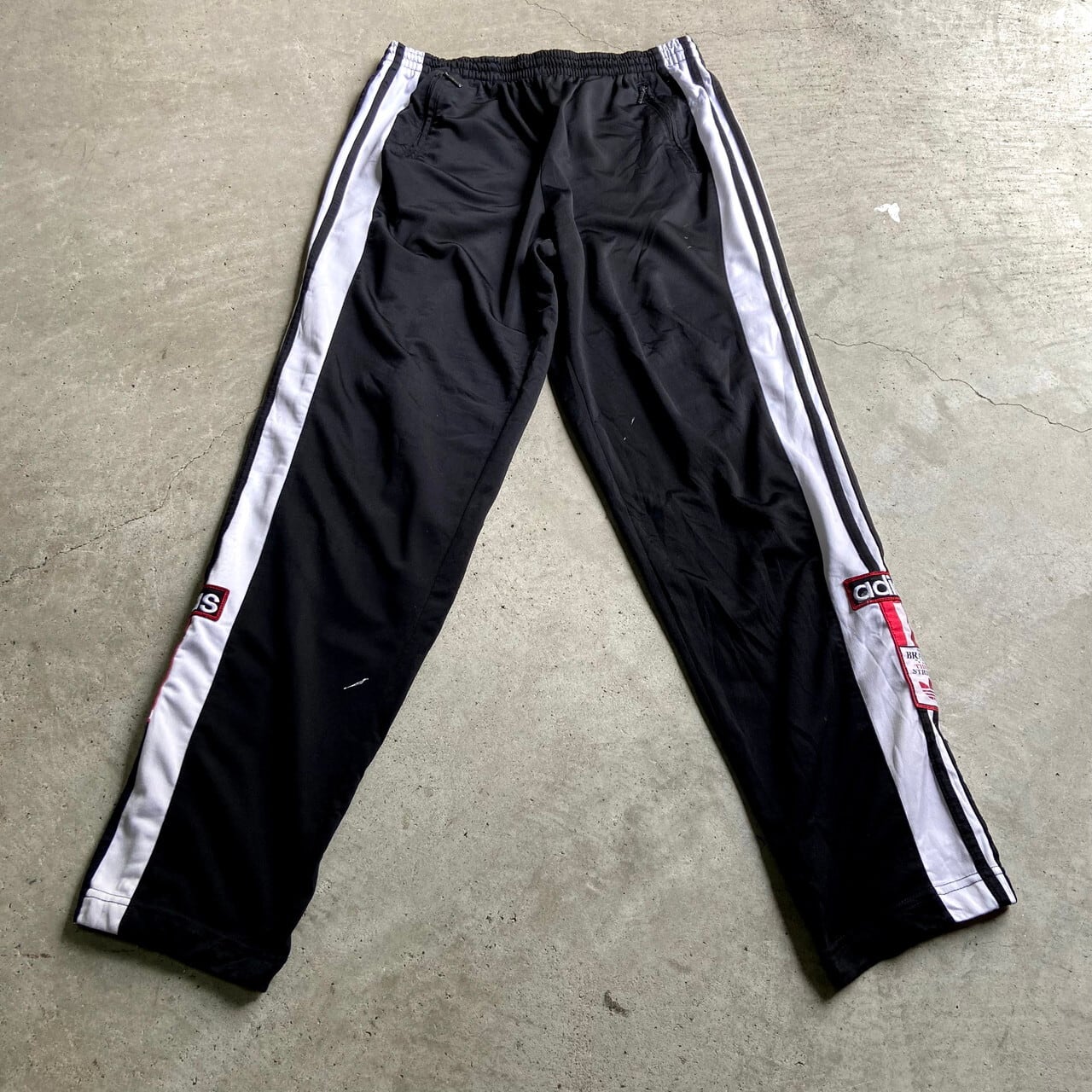 90年代 ヴィンテージ adidas アディダス サイドスナップボタン ライン 