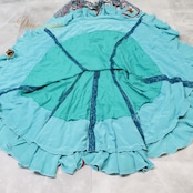 フラメンコ 衣装 ソニアジョーンズ SONIA JOHNES トップス ファルダ ツーピース セットアップ 柄 模様 ボランテ フリル 豪華 舞台 青 緑 グリーン系 ブルー系 カラフル スカート レディース 踊り 華やか 大人 イベント パーティ フラメンコ衣装 トップスセットアップ ファッション レディース服