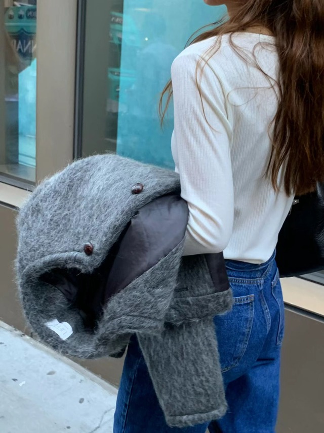 (予約) LIFFEY / Pattern wool crop jacket 1color