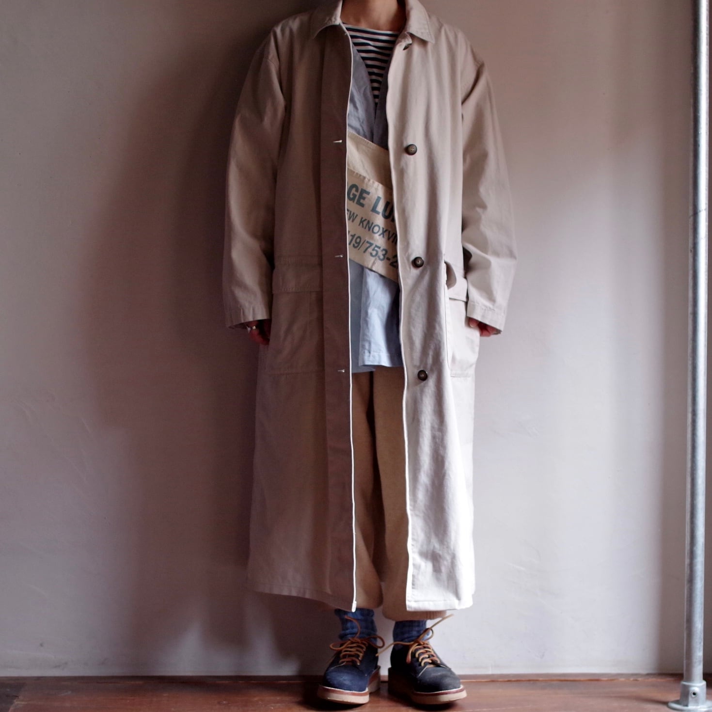 Cotton Long Coat / コットン ロング コート | 古着屋 仙台 biscco