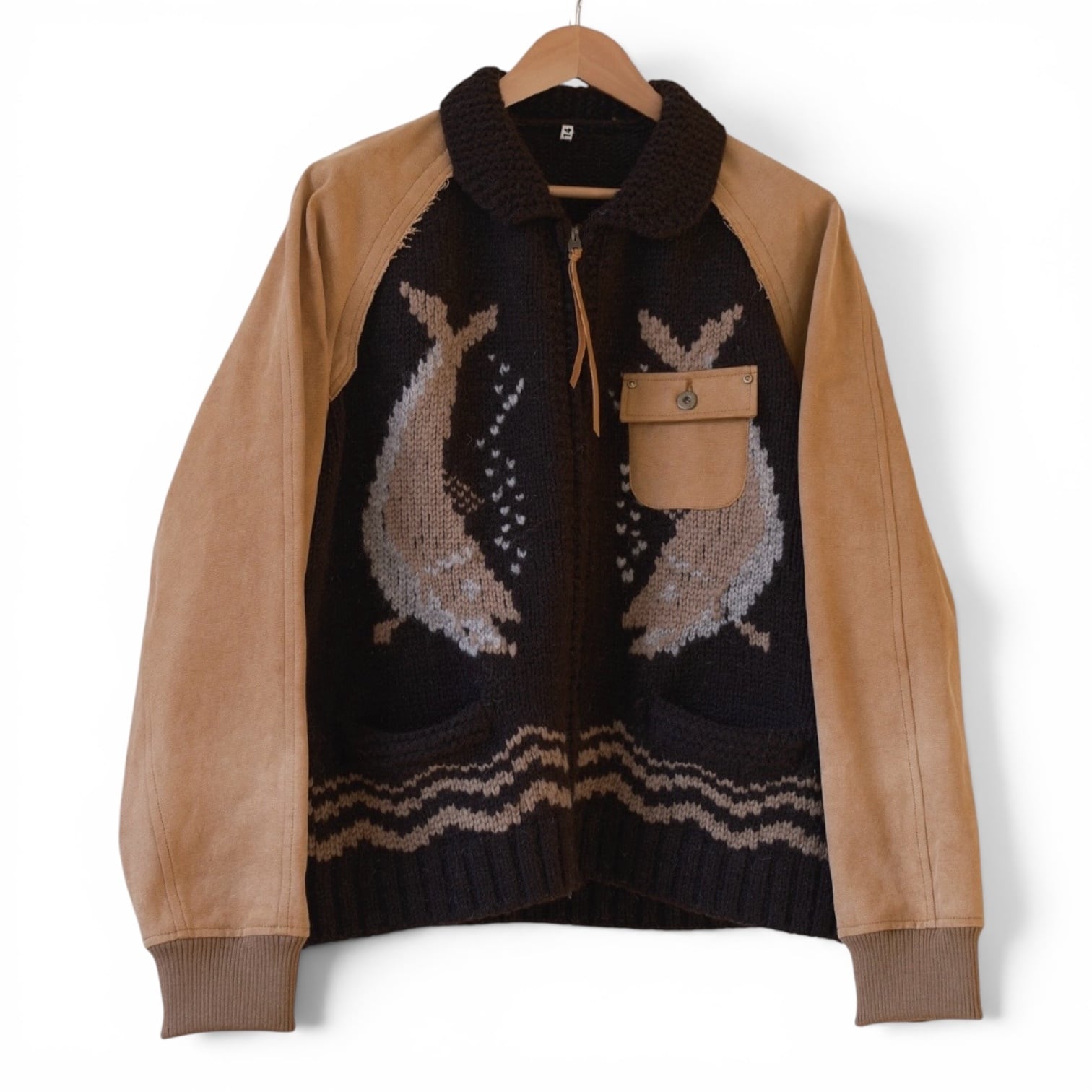 KHOKI  [COMBINATION COWICHAN SWEATER]