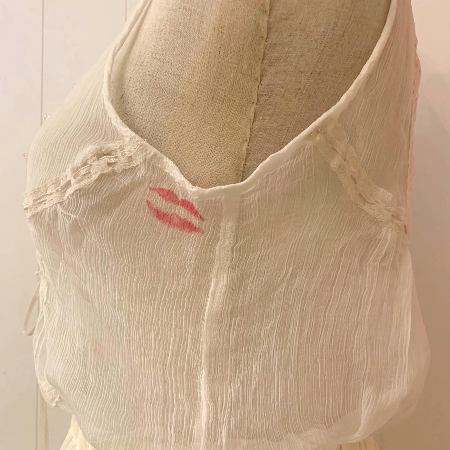 remake : morse signal from the left sheer dress