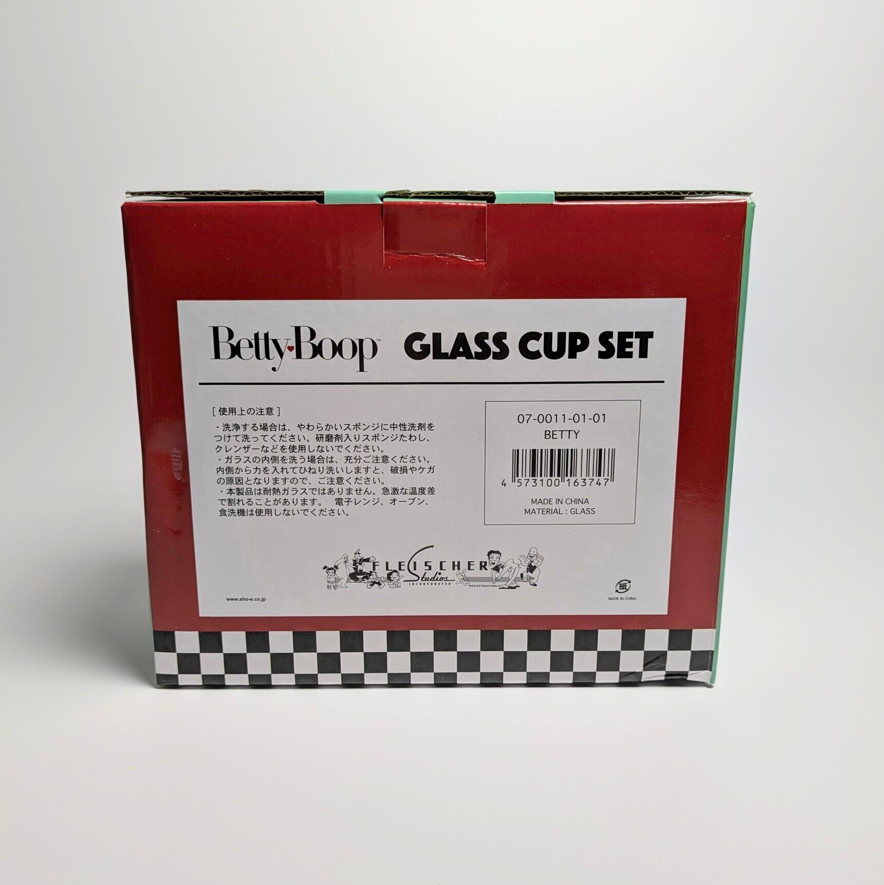 エイミー・ブラッケンベリー 赤いテープの子犬たち ヴィンテージステンドグラス ♧【 AMERICAN PAIR GLASS / ペアグラス 】 『 Betty Boop ( ベティ